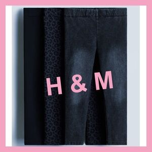 H & M 3 Pack 5T Kids leggings Set
